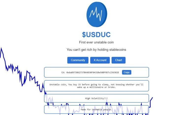 Unstable Coin (USDUC) — The High Volatility Crypto for Risk Takers