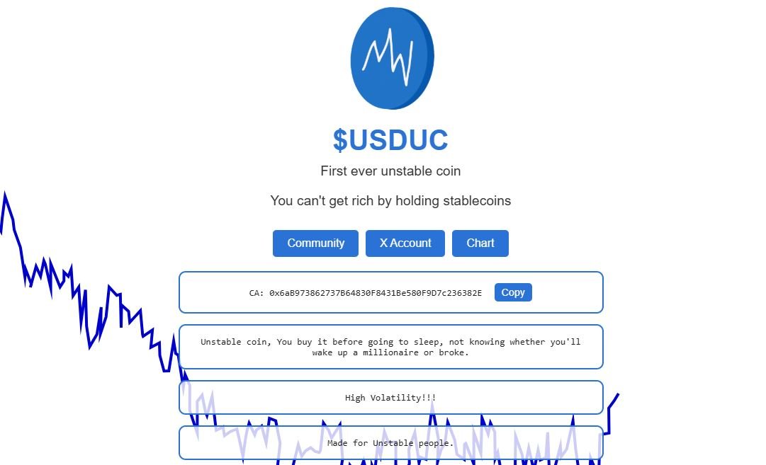 Unstable Coin (USDUC) — The High Volatility Crypto for Risk Takers